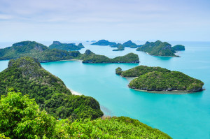 On the top of view point on Vua Ta Lub Island (Moo Koh Ang Tong