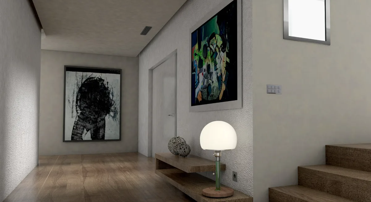 Intérieur de collectionneur avec œuvres d'art aux murs, assurance art AXA