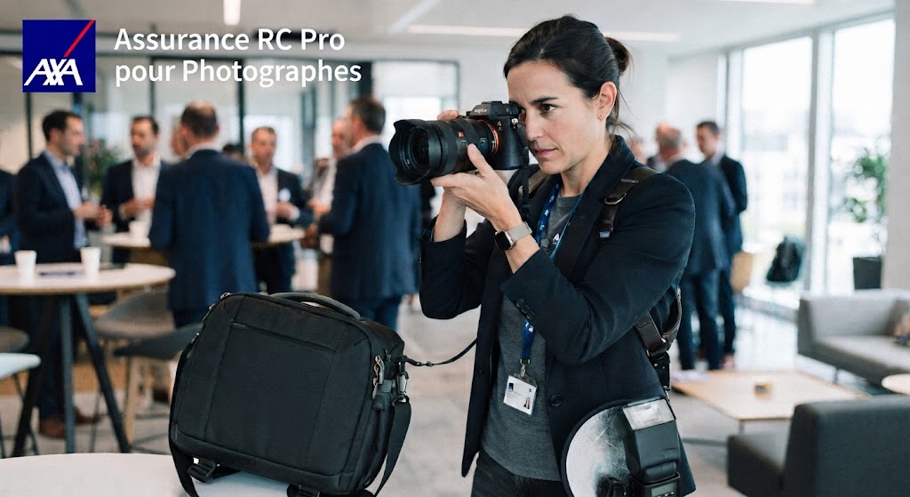 Photographe indépendant en shooting protégé par son assurance RC Pro AXA