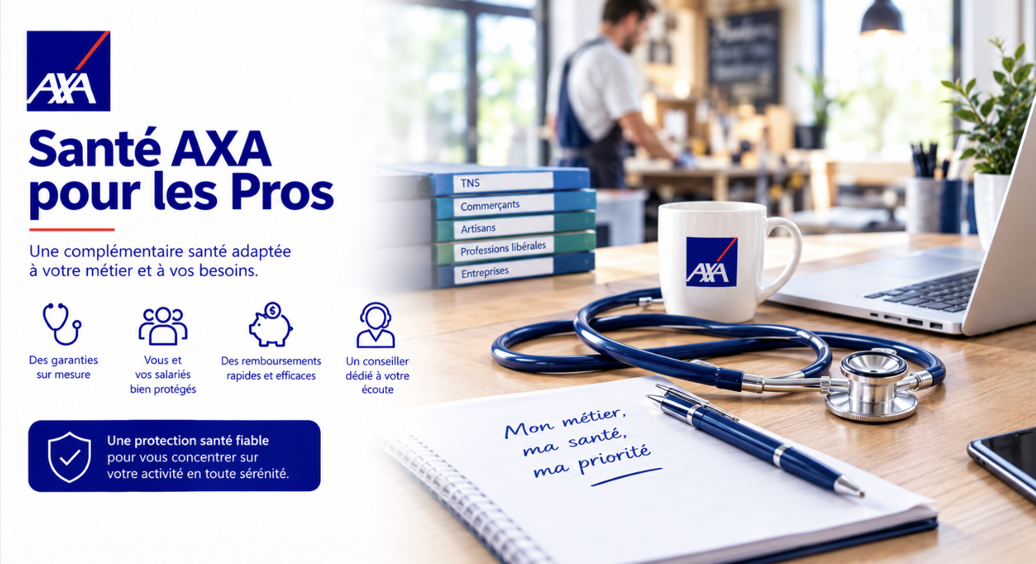 (haut de page) Profession libérale consultant son devis mutuelle santé TNS avec un conseiller AXA