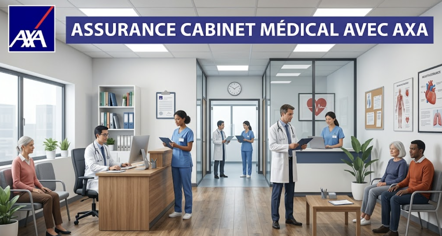 Cabinet médical assuré par AXA : salle de consultation et matériel médical protégés